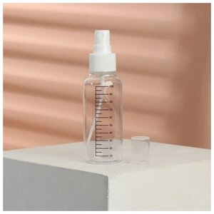 Бутылочка для хранения, с распылителем, со шкалой деления, 100 мл, цвет белый/прозрачный в Москве от компании М.Видео