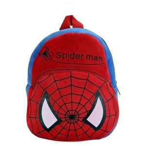 Плюшевый детский рюкзак "Человек паук" для мальчика и девочки / дошкольный, для детского сада, для прогулок / размер 25х20х10см в Москве от компании М.Видео