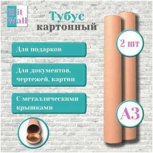 Набор картонный тубус футляр 2 шт Hit Wall с жестяной крышкой А3 5,5*40 см в Москве от компании М.Видео