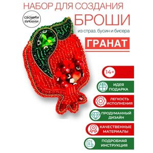 Набор для творчества создания, изготовления, вышивки украшения броши из бисера гранат в Москве от компании М.Видео