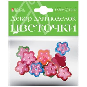 Декор из дерева. Крашеное дерево. Набор № 2 "цветочки", 6 видов в Москве от компании М.Видео