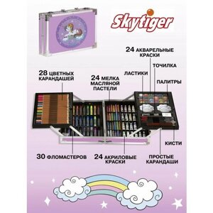 Набор для рисования SKYTIGER Звёздный единорог в алюминевом чемодане 145 предметов 38919-8 в Москве от компании М.Видео