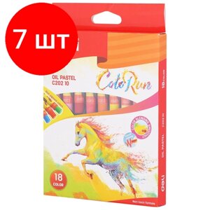 Комплект 7 наб, Пастель масляная Deli ColoRun 18 цв/наб EC20210 в Москве от компании М.Видео