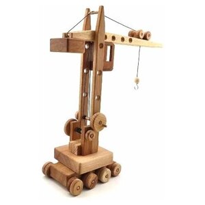 Подъемный кран - деревянная игрушечная машина в Москве от компании М.Видео