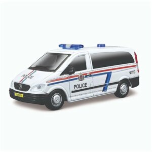 Bburago Коллекционная полицейская машинка Mercedes-Benz Vito, 1:50, белая в Москве от компании М.Видео