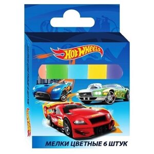 Мел цветной Hot Wheels, 6 шт в упаковке с европодвесом в Москве от компании М.Видео