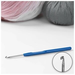 Крючок для вязания, с пластиковой ручкой, d = 3,5 мм, 13,5 см, цвет синий в Москве от компании М.Видео