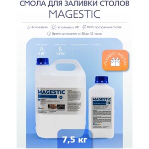 Прозрачная смола для заливки столешниц Magestic 7,5 кг в Москве от компании М.Видео