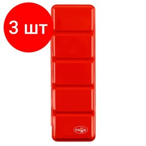 Комплект 3 шт, Пенал для акварели металлический Гамма, 21 кювета, красный в Москве от компании М.Видео