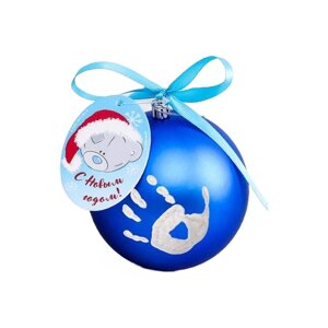 Me to you Набор для создания елочной игрушки Новогодний шар с отпечатком ручки 4979326 синий в Москве от компании М.Видео