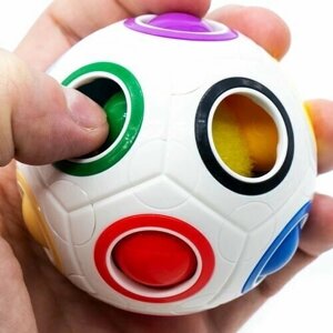Головоломка Пятнашки Орбо Радужный Шар ShengShou Rainbow Ball 12 holes sail / Головоломка для друзей / Белый пластик в Москве от компании М.Видео