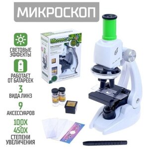 Микроскоп детский «Юный исследователь», с подсветкой и аксессуарами, 9 предметов 4361753 в Москве от компании М.Видео