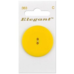 Пуговица Elegant, арт. 383 С, 2 отв, 38 мм, пластик, желтый в Москве от компании М.Видео