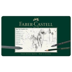 Набор карандашей ч/г Faber-Castell "Pitt Graphite", 26 предметов, заточен, метал. кор. в Москве от компании М.Видео