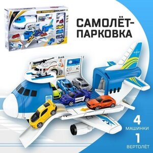 Самолёт - парковка «Авиабаза», с 4 машинками и вертолётом в Москве от компании М.Видео