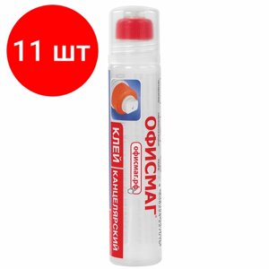 Комплект 11 шт, Клей канцелярский офисмаг 50 мл, с силиконовым аппликатором, 228410 в Москве от компании М.Видео