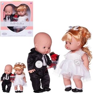Пупс-кукла Junfa Baby Ardana 2шт Жених в черном костюме и невеста в белом платье 32см WJ-21832 в Москве от компании М.Видео