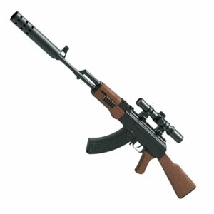 Детский автомат ак-47 игрушечное оружие AKM 108 см с мягкими пулями Орбиз (прицел и глушитель) в Москве от компании М.Видео