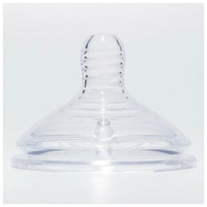 Соска силиконовая, антиколиковая на бутылочку, +3мес, широкое горло, Ø60мм, средний поток в Москве от компании М.Видео
