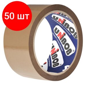 Комплект 50 рул, Клейкая лента 48х66х Unibob 400 коричневая в Москве от компании М.Видео