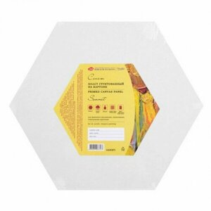 Холст на картоне "Сонет", шестигранный, диаметр 30 см, 280 г/м2, 100% хлопок, акриловый грунт, с/з в Москве от компании М.Видео