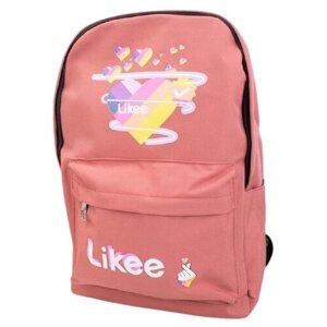 Рюкзак школьный Likee, розовый (40х35х14 / Рюкзак для школы, для спорта и путешествий в Москве от компании М.Видео