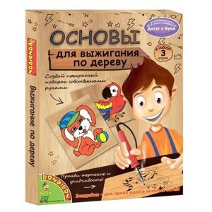 Французское творчество Досуг с Буки BONDIBON, Набор основ для выжигания с рисунками (3шт.), арт. SI00 в Москве от компании М.Видео