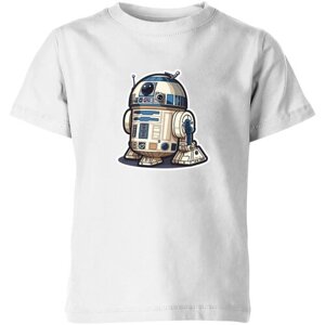 Детская футболка «Дроид-астромеханик R2D2 Звёздные войны Star Wars» (140, белый) в Москве от компании М.Видео