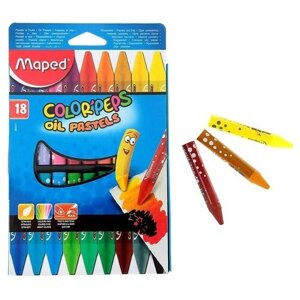 Maped Пастель масляная детская 18 цветов, Maped oil Pastel, супер мягкая, разные эффекты в Москве от компании М.Видео