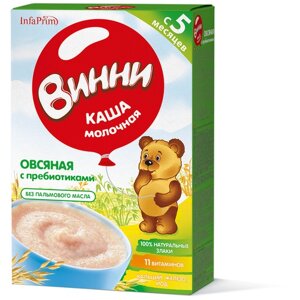 Каша Винни молочная овсяная с пребиотиками, с 5 месяцев, 200 г в Москве от компании М.Видео