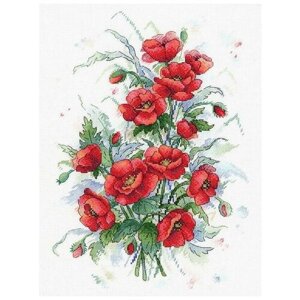 Набор для вышивания МП студия арт. А-037 Пламенные цветы 33х23 см в Москве от компании М.Видео