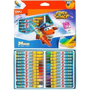 Восковые мелки Deli EC21020 Super Wings 24 цвета картонная коробка/европодвес в Москве от компании М.Видео