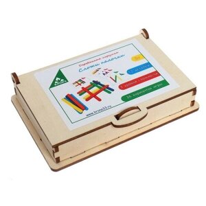 Игровой набор «Сложи палочки» 8 карточек,12 цветных деревянных палочек в Москве от компании М.Видео