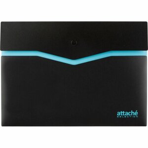 Папка-конверт на кнопке Attache Selection Black&Blue, А4 в Москве от компании М.Видео