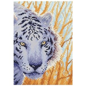 Алмазная мозаика "Снежный тигр", 27x19 см в Москве от компании М.Видео