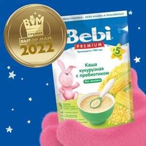 Bebi Premium безмолочная каша Кукурузная c пребиотиком с 5 мес. 200 гр в Москве от компании М.Видео