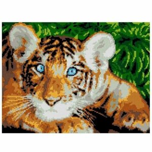 Набор для творчества Алмазная мозаика Голубоглазый тигрёнок 30*40 см Ам-057 LORI в Москве от компании М.Видео