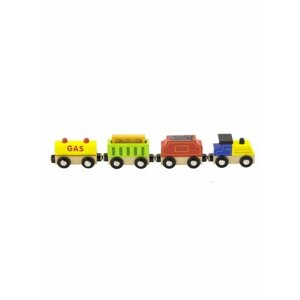 Развивающие игрушки из дерева Набор аксессуаров для железной дороги Винтажный поезд с вагонами 50820 в Москве от компании М.Видео