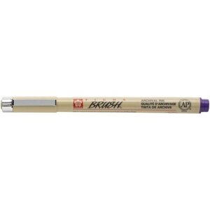 Ручка капиллярная Sakura Pigma Brush, наконечник кисть, цвет чернил: фиолетовый в Москве от компании М.Видео