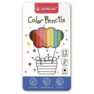 Цветные карандаши для рисования ACMELIAE Color Pencils, 12 цветов в Москве от компании М.Видео
