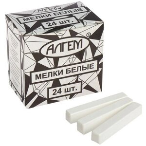 Мелки белые "алгем", в наборе 24 штуки, квадратные в Москве от компании М.Видео