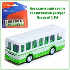 Модель автобуса металлическая, инерционный, м. 1:144 в Москве от компании М.Видео