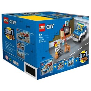 Конструктор LEGO City 66682 набор лего Сити 3 в 1 полиция транспорт перевозки преступников в Москве от компании М.Видео