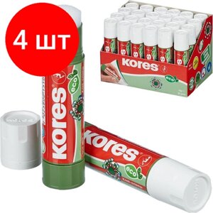Комплект 4 штук, Клей-карандаш 10г KORES Glue-eco в Москве от компании М.Видео