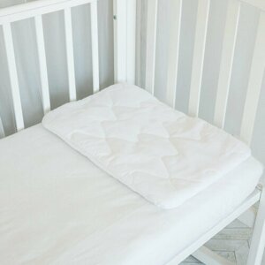 Подушка детская для новорожденных 40х60см + наволочка 40х60см хлопок-100% , стеганая, подушка детская в кроватку, коляску, для сна в Москве от компании М.Видео