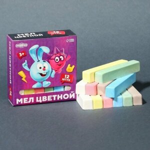 Мелки цветные «смешарики. Крош и Ёжик», в наборе 12 штук, квадратные в Москве от компании М.Видео