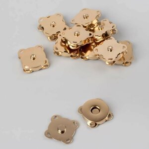 Кнопки магнитные пришивные, d = 18 мм, 10 шт, цвет золотой в Москве от компании М.Видео