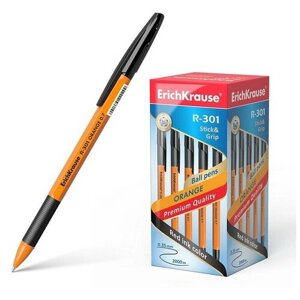 Ручка шариковая ErichKrause R-301 Orange Stick&Grip 0.7, цвет чернил чёрный (в коробке по 50 шт.) в Москве от компании М.Видео