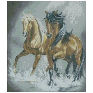 Алмазная мозаика Паутинка Пара лошадей, 40*45 см (ПАУ. М344) в Москве от компании М.Видео