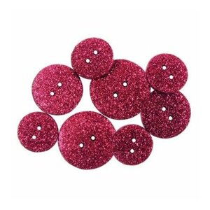 Набор пуговиц BLUMENTHAL LANSING "Glitter Buttons", темно-розовые, 7 шт в Москве от компании М.Видео